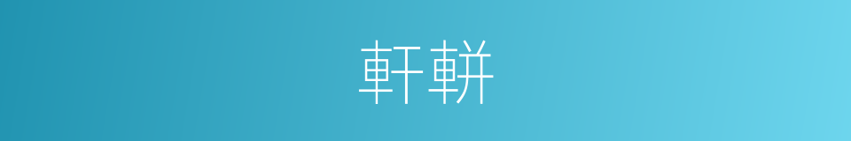 軒軿的意思