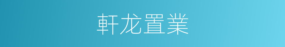 軒龙置業的同義詞