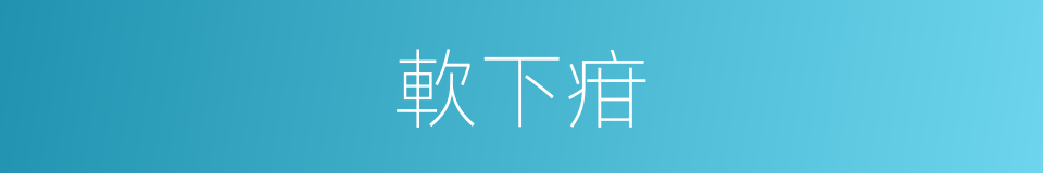 軟下疳的意思