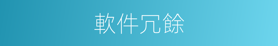 軟件冗餘的同義詞