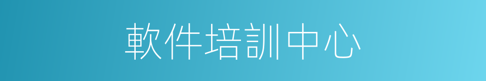軟件培訓中心的同義詞