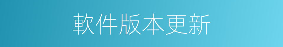 軟件版本更新的同義詞
