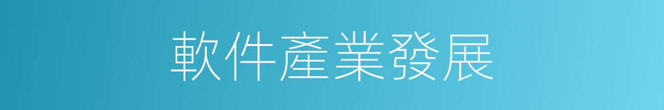 軟件產業發展的同義詞