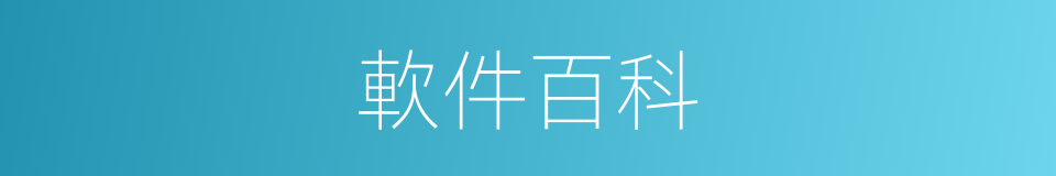 軟件百科的同義詞