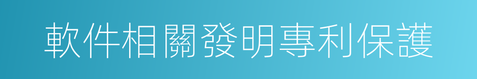 軟件相關發明專利保護的同義詞