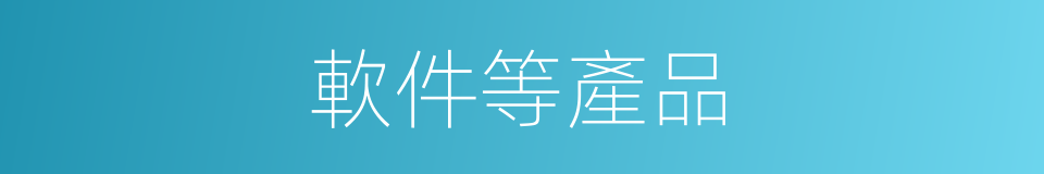 軟件等產品的同義詞