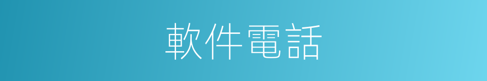 軟件電話的同義詞