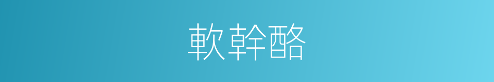 軟幹酪的同義詞