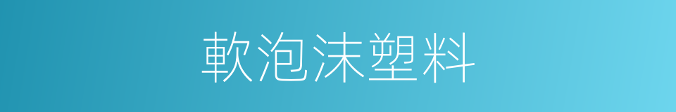 軟泡沫塑料的同義詞