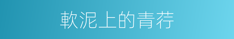 軟泥上的青荇的同義詞