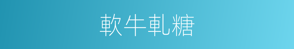 軟牛軋糖的同義詞