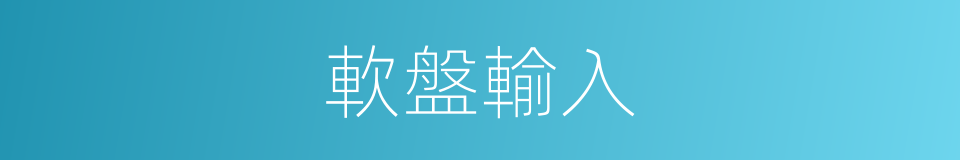 軟盤輸入的同義詞