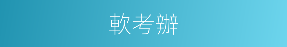 軟考辦的同義詞