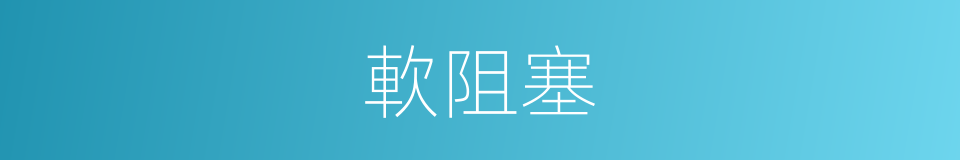 軟阻塞的同義詞