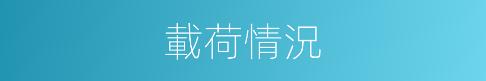 載荷情況的同義詞