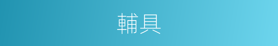 輔具的意思