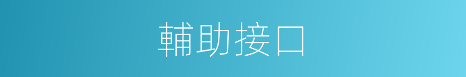 輔助接口的同義詞