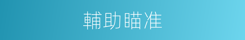 輔助瞄准的同義詞