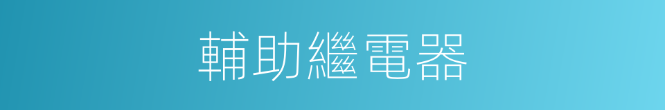 輔助繼電器的同義詞