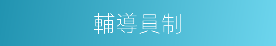 輔導員制的同義詞