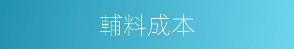 輔料成本的同義詞