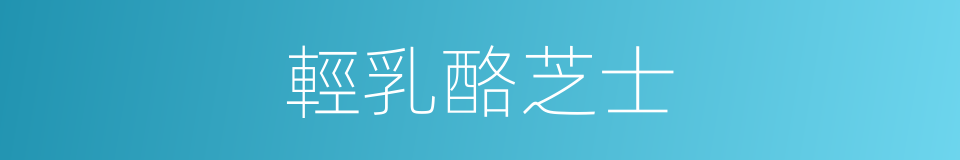 輕乳酪芝士的同義詞