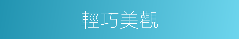 輕巧美觀的同義詞