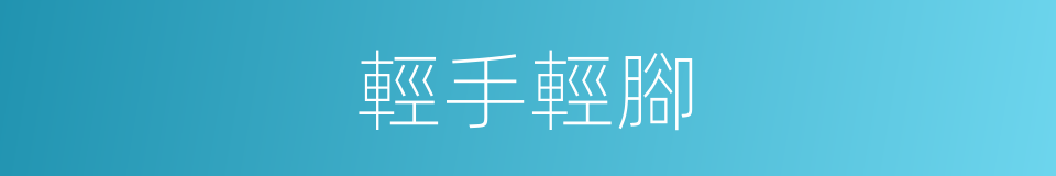 輕手輕腳的同義詞