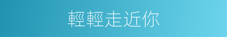 輕輕走近你的同義詞