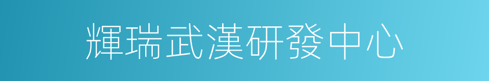 輝瑞武漢研發中心的同義詞