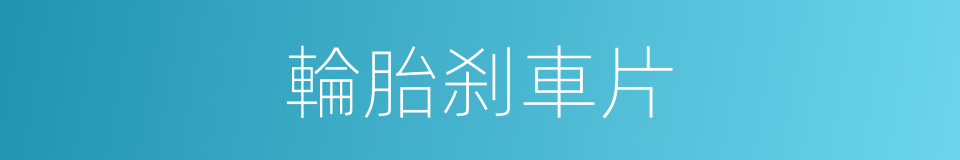 輪胎刹車片的同義詞