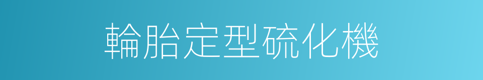 輪胎定型硫化機的同義詞