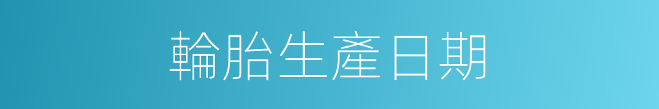 輪胎生產日期的同義詞