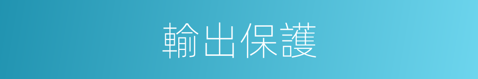 輸出保護的同義詞