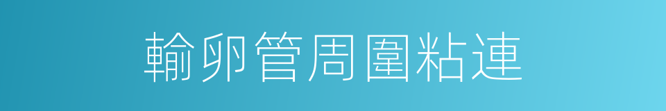 輸卵管周圍粘連的同義詞