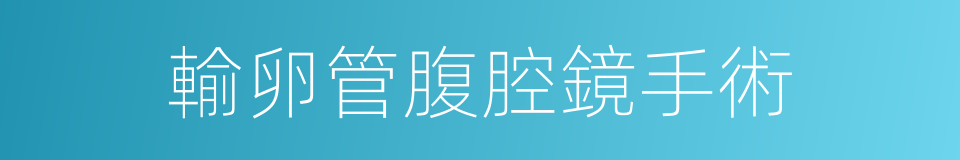 輸卵管腹腔鏡手術的同義詞
