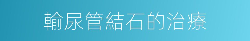 輸尿管結石的治療的同義詞