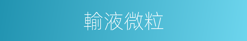 輸液微粒的同義詞