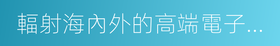 輻射海內外的高端電子信息服務的同義詞