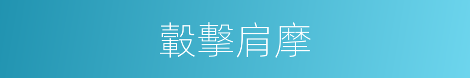 轂擊肩摩的意思