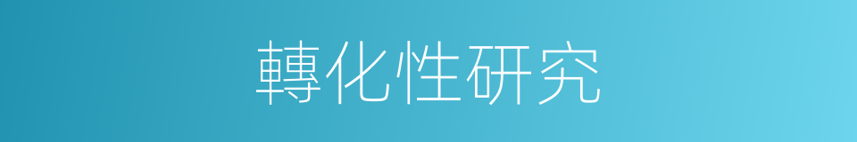 轉化性研究的同義詞