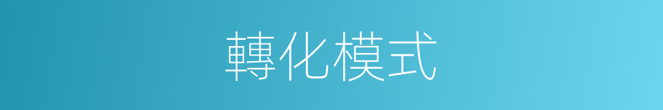 轉化模式的同義詞