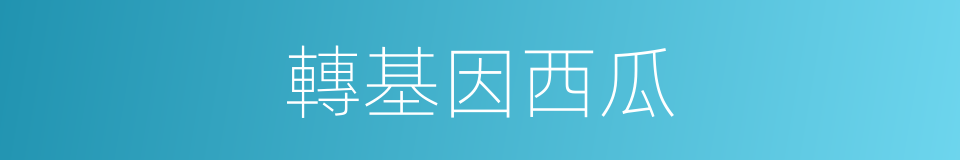轉基因西瓜的同義詞