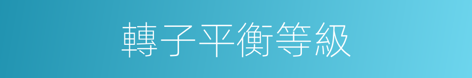 轉子平衡等級的同義詞