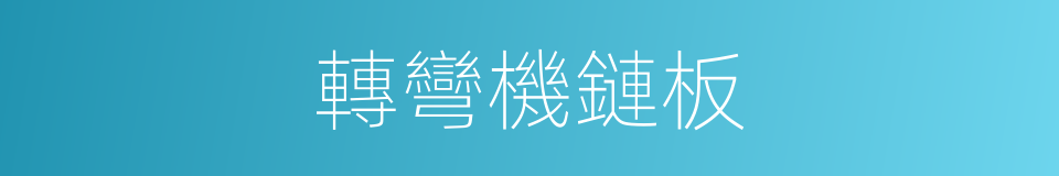 轉彎機鏈板的同義詞