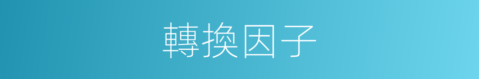 轉換因子的同義詞