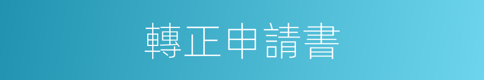 轉正申請書的同義詞