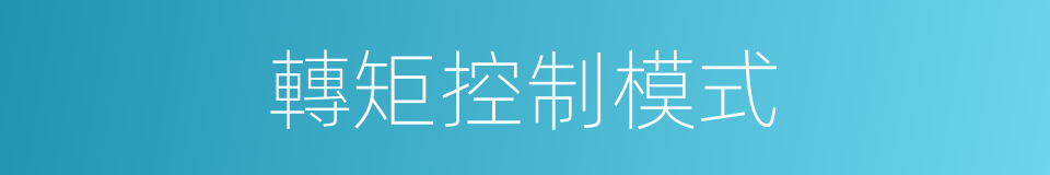 轉矩控制模式的同義詞