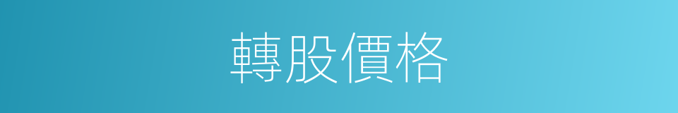 轉股價格的同義詞