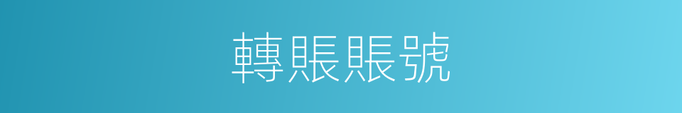 轉賬賬號的同義詞